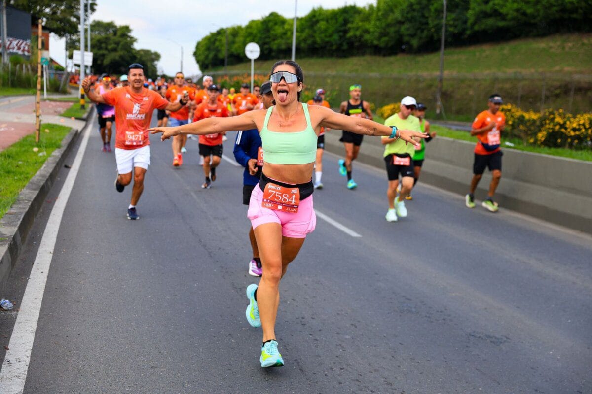 Runners participating in an outdoor marathon