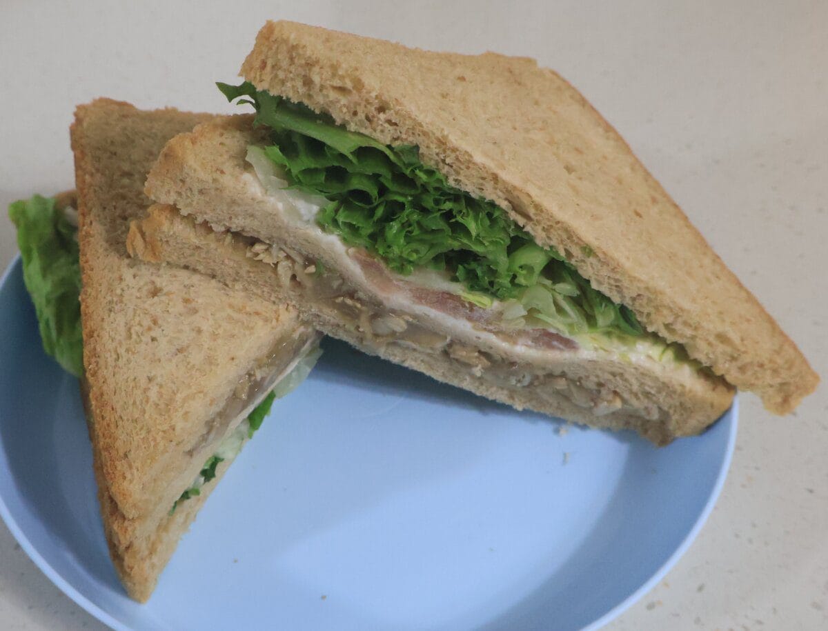 Sandwiches and snacks inside a Korean convenience store