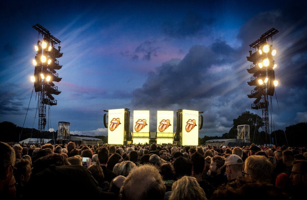 The Rolling Stones performing on the No Filter Tour stage